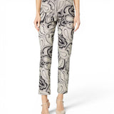 Krazy Larry P507 Ankle Pull on Pant - Ivory Paisley