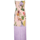 PAPILLON DRESS IN JARDIN PRINT SOFT KHAKI