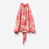 Pink Floral Soft Chiffon Halter Top