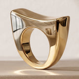 Caroline Sculptural Dome Ring Gold