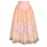 SOTAVENTO MIDI SKIRT IN CORAL MACAW PRINT