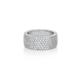 Crystal Thick Band Ring
