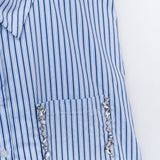 Sleeveless Shirt Dress With Belt And Embroidered Pocket