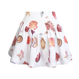 SOTAVENTO MINI SKIRT IN CONCHITAS IN WHITE PRINT