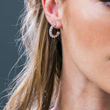 RUBY HOOP EARRINGS