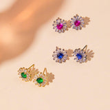 VINTAGE SUNFLOWER EARRINGS