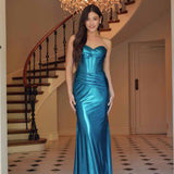 Nox Anabel T1499 Dress Strapless Metallic Satin Fitted Gown