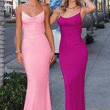 Astee T2008W Fitted Spaghetti Strap Open Back with Lace Detail Gown