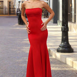 Astee T2010 Fitted Strapless Mermaid Gown
