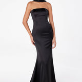 Astee T2012 Strapless Fitted Mermaid Gown with Scarf