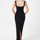 Astee T3000 Classic Modest Fitted Gown with Back Leg Slit