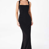 Astee T3000 Classic Modest Fitted Gown with Back Leg Slit