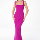 Astee T3000 Classic Modest Fitted Gown with Back Leg Slit