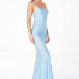 Astee T3001 Long Fitted Evening Gown Strappy Open Back