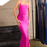 Astee T3001 Long Fitted Evening Gown Strappy Open Back