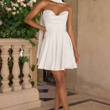 Amoris T709 Short Strapless Chiffon Dress