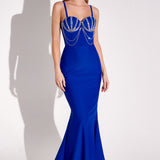 Ladivine Amoris T9003 Long Fitted Sweetheart Neck Evening Gown