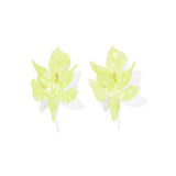 Flora Statement Earrings - Honeydew