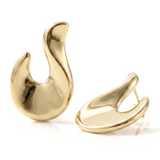 Valentina Abstract Hook Drop Earrings Gold