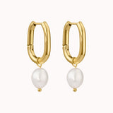 Vesta Pearl Hoop Earrings