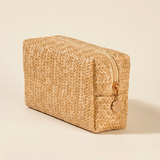 Vintage Woven Straw Makeup Bag Travel Cosmetic Toiletry Organizer Pouch