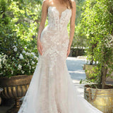 Andrea & Leo WL072 Fit and Flare Strapless Plunging Neck Wedding Dress