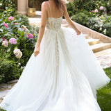 Andrea & Leo WL087 Lace Applique Spaghetti Strap A-Line Wedding Gown
