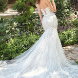 Andrea & Leo WL088 Fitted Mermaid Bridal Gown Strapless Layered Tulle