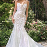 Andrea & Leo WL088 Fitted Mermaid Bridal Gown Strapless Layered Tulle
