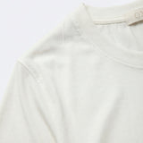 White basic Crew Neck Short Sleeve T-shirt in viscose fabric