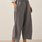 100% Linen Classic Ankle Pants ZOE