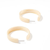 Ashley Medium Hoop Earrings  - Champagne Sparkle