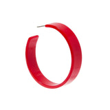 Ashley Medium Hoop Earrings - True Red