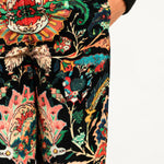 Close-up of Aveline Black Aubussy velvet print and side pocket