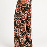Aveline Doriala Multi wide-leg velvet pants, side view on model