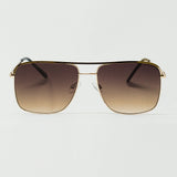 Aviator Vintage Sunglasses With Golden Rim in Tan