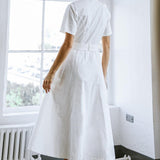 LUCKY ME WOVEN MIDI DRESS