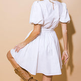 IN MY FEELINGS WOVEN MINI DRESS