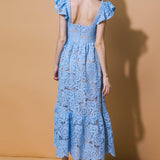 STILL THINKING LACE MIDI DRESS