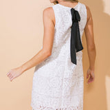 ACROSS THE WAY WOVEN LACE MINI DRESS