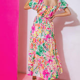 IT STARTS NOW WOVEN MIDI DRESS