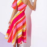 SWEETEN THE DAY WOVEN MIDI DRESS