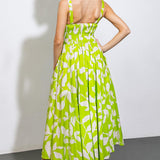 A PASSIONATE HEART WOVEN MIDI DRESS