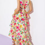 DEL REY HIGH RISE WOVEN MAXI DRESS