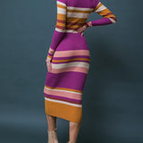 EVENING OF ELEGANCE SWEATER MIDI DRESS