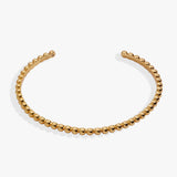 Gold Beaded Cuff Bracelet