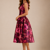 Beatrice Floral Mikado Midi Dress