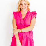 Bianca Statement Earrings - Pink Tangerine