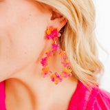 Bianca Statement Earrings - Pink Tangerine