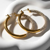 Bianca Waterproof Crystal Hoop Earring
